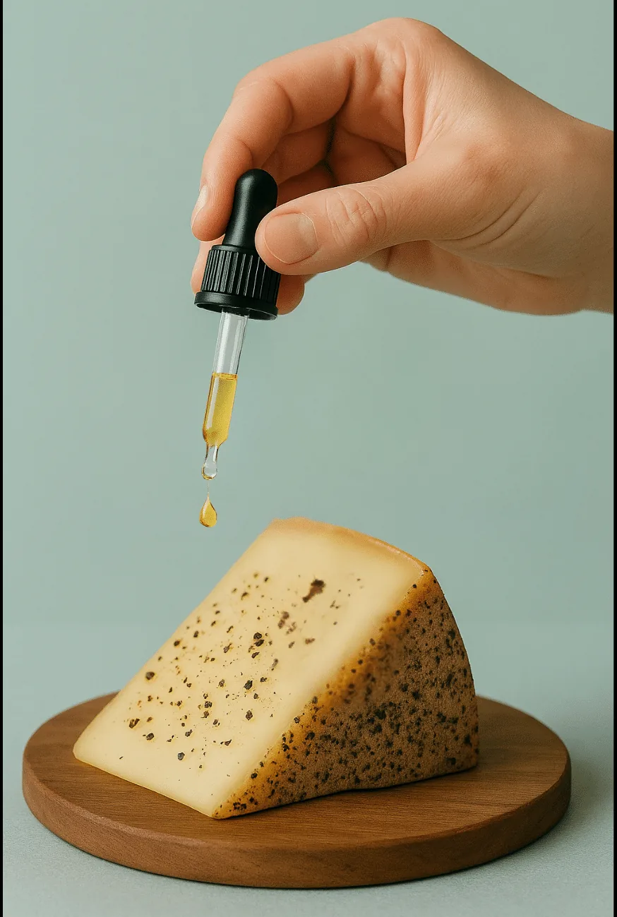Aromatisation d'un fromage à l'huile essentielle hydrosoluble